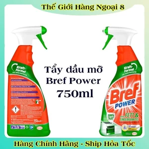 Chai xịt tẩy dầu mỡ nhà bếp Bref Power dùng được cho máy hút mùi, lò nướng của Đức