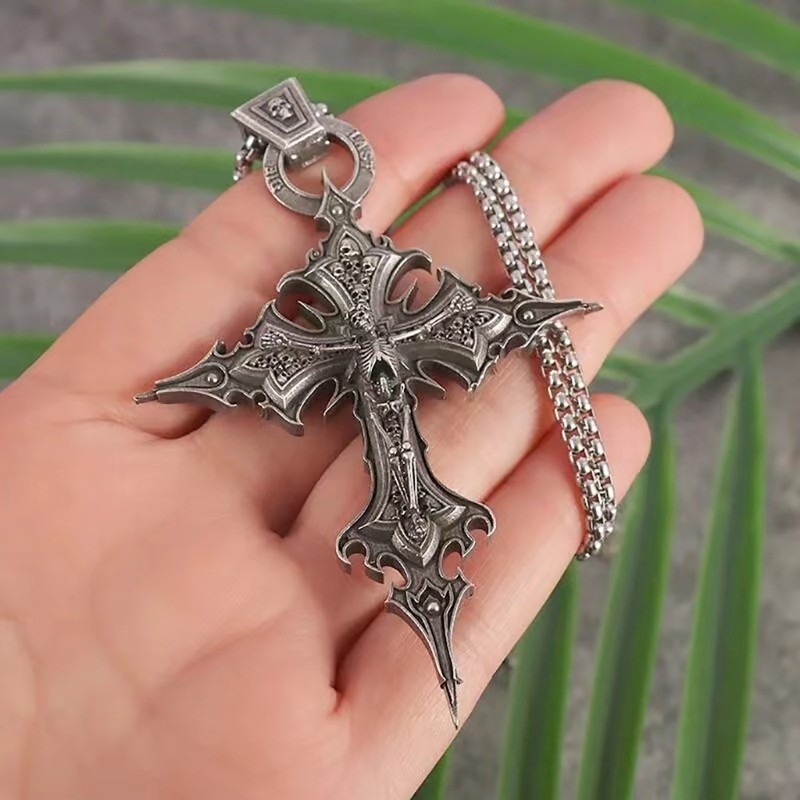 Pealike Stylish Crosss Mặt dây chuyền Vòng cổ quyến rũ Chống Tarnish Phụ kiện trang sức để biểu hiện và đức tin