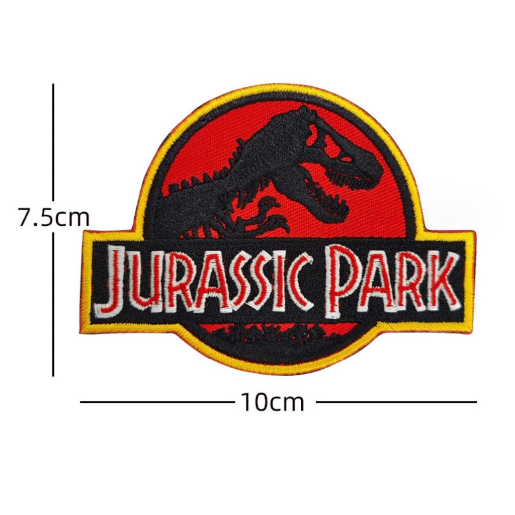 Patch_miếng dán velcro vải Jarussic Park công viên khủng long _retro