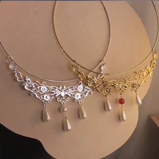 Phong Cách Mới Phong Cách Cổ Đại Hanfu Tài Khoản-Made Yingluo Cổ Đường Phong Cách Tan Cổ Ngọc Trai Vòng Cổ Siêu Cổ Tích Bài Hát Làm Phụ Kiện Trang Phục Cổ Đại 9.1