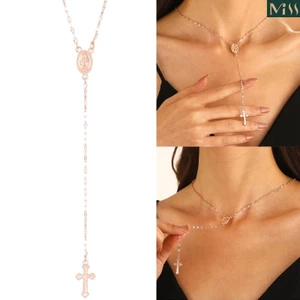 Miss * Kim Loại Thánh Giá Mặt Dây Chuyền Vòng Cổ Nhiều Màu Tôn Giáo Xương Đòn Dây Chuyền Trang Sức
