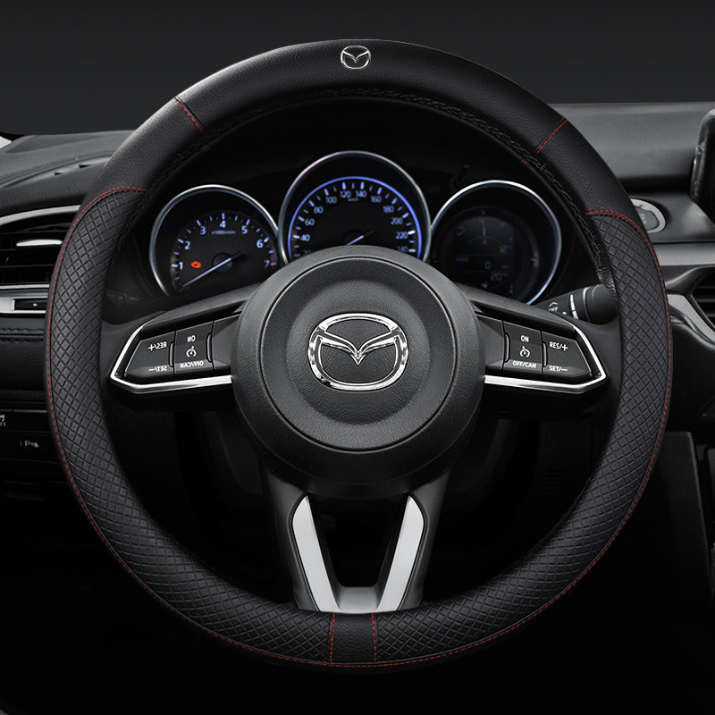 Hàng MỚI Bọc Vô Lăng Ô Tô Cho Xe Mazda 2 3 5 6 8 Atenza AXELA BT-50 CX5 CX7 CX3 CX9 CX30 2022 Da Thấm Hút Mồ Hôi Phụ Kiện
