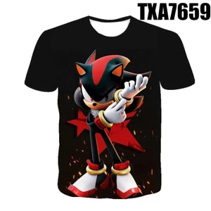 Cổ Điển Sonic The Hedgehog In Ngắn Tay Áo T-Shirt-Trẻ Em Của Thời Trang Phim Hoạt Hình Trang Phục