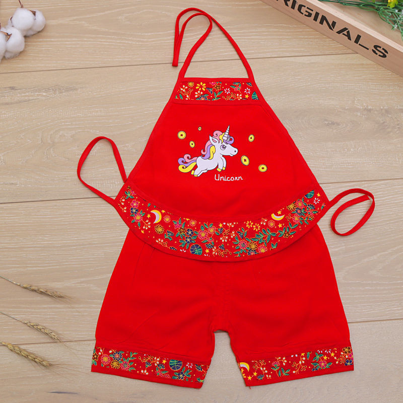 儿童肚兜 宝宝纯棉男女小儿兜兜套装Trẻ Em Bụng Bé Cotton Nguyên Chất Nam Nữ Trẻ Em Bụng Phù Hợp Với
