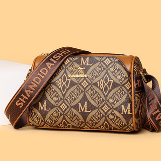 Cao cấp túi của phụ nữ in thư kết cấu Vai gối Túi Crossbody Túi