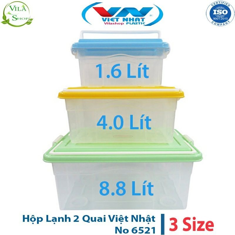 Hộp đựng đồ đa năng, thực phẩm có quai xách 6521 nhựa Việt Nhật