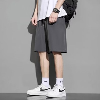 Quần short mỏng khô nhanh mùa hè dành cho nam CGF, quần bóng rổ thể thao thông thường bằng lụa băng thẳng rộng