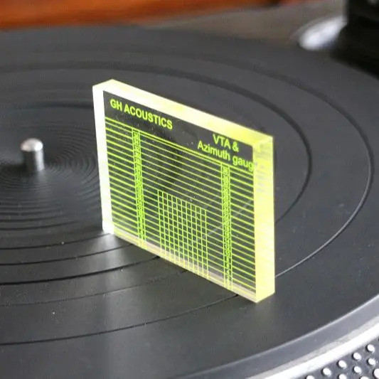 Bàn Xoay Hộp Mực Tonearm VTA Cân Bằng Đo Azimuth Ngang Điều Chỉnh Thước Công Cụ Cho LP Vinyl Ghi Máy Nghe Nhạc Máy Hát