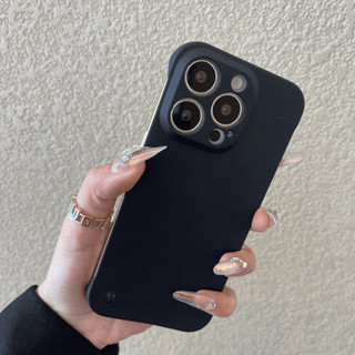 Ốp điện thoại không viền siêu mỏng màu xám bạc cao cấp cho iPhone16 15 14 13 12 11 Pro MAX IXS MAX XR XS 7 8 Plus chống sốc bảo vệ camera phía sau chống rơi