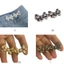 Mya Thắt Lưng Nút Nơ Quần Pin Jean Nút Chân Có Thể Điều Chỉnh Khóa Eo