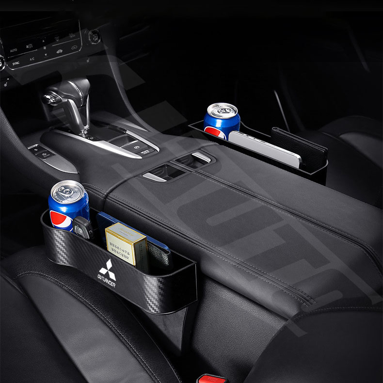 [Mitsubishi Outlander] Hộp đựng khoảng cách ghế ô tô Hộp đựng cốc Bảo quản điện thoại Khoảng cách chất độn chống rò rỉ