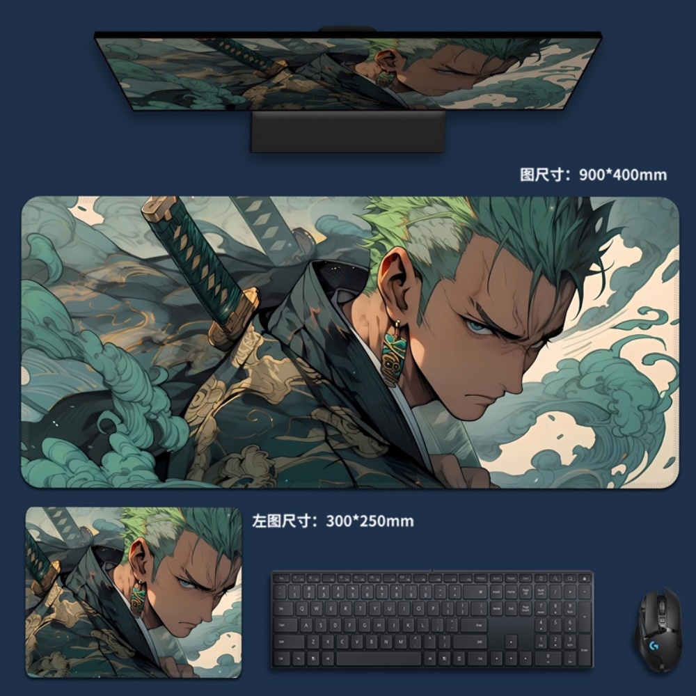 Miếng Lót Chuột One Piece Anime Bàn Chơi Game Thảm Luffy Miếng Lót Bàn Phím Chơi Game Roronoa Zoro Portgas · D · Ace Văn Phòng Máy Tính Chống Trơn Trượt Mousepad