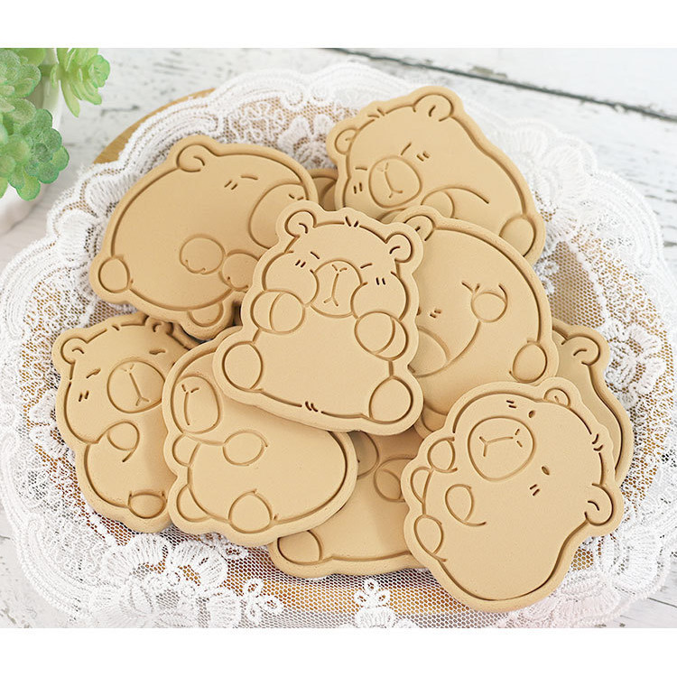 Bộ 8 khuôn cắt bánh quy Capabala hoạt hình dễ thương, hình chuột lang Capybara, dùng cho bánh quy, trái cây, bánh mì hấp, fondant