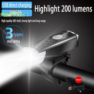 [Fernweh] Đèn xe đạp USB LED có thể sạc lại Bộ đèn pha phía trước chu kỳ núi Đèn pin Đèn cảnh báo an toàn khi đi xe đạp [MỚI]