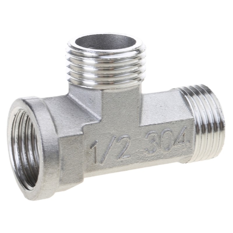 SHI G1 2 Tee Phụ kiện ống nước 3 chiều Thép không gỉ cho loại T có ren