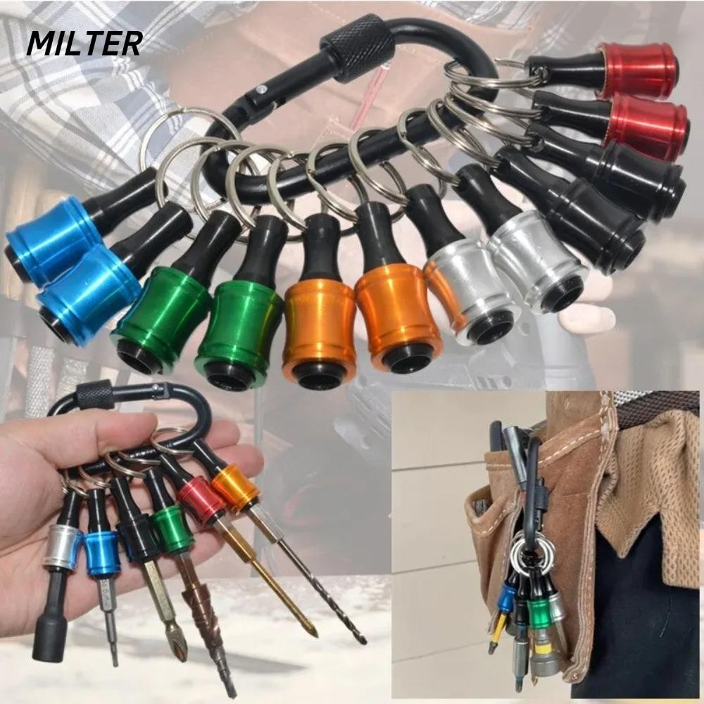 Milter 1/6 Chiếc Giá Đỡ Đầu Tua Vít, 1/6 Chiếc Lục Giác Chân Móc Chìa Khóa Adapter Mũi Khoan, Trọng Lượng Nhẹ Di Động Thay Đổi Nhanh Thanh Nối Dài Dụng Cụ Cầm Tay Ngoài Trời