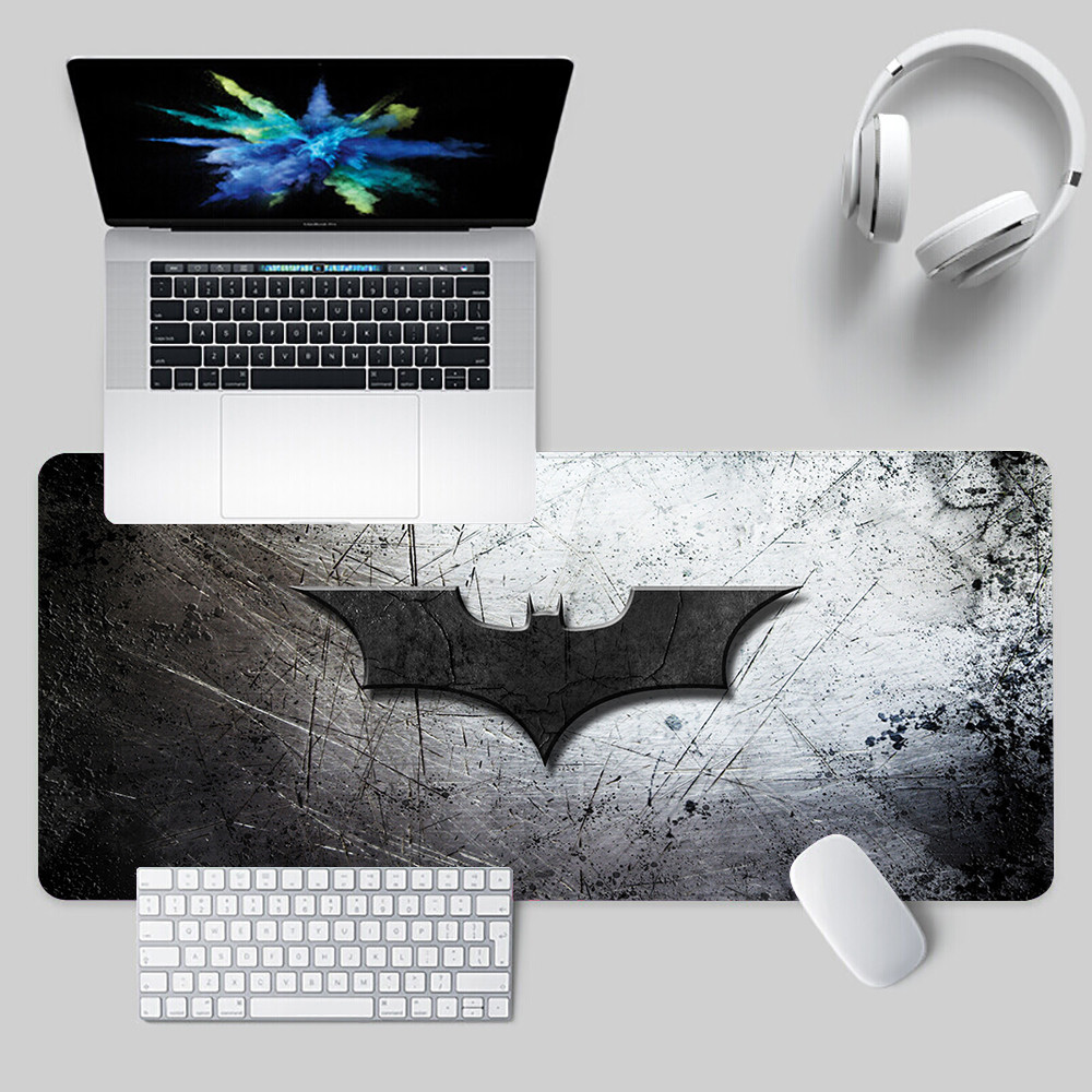 Batman Hero Logo Mousepad HD In Máy Tính Game Thủ Khóa Cạnh Chống Trơn Trượt Miếng Lót Chuột XXL 90x40cm Bàn Phím PC Để Bàn Pad