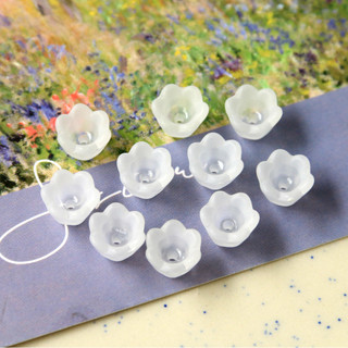 Mùa hè dễ thương Mini mờ Ngọc Lan Thung Lũng Hoa diy phụ kiện nhựa Bông tai Phụ kiện tóc vỏ điện thoại vật liệu bán buôn