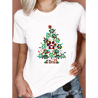 Ông Già Noel In Hình Nữ Áo Tay Ngắn Cổ Tròn Rời Tee Mùa Hè Đồ Họa Hàng Đầu Cho Nữ