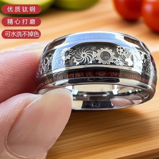 T Nhẫn Thép Titan Không Phai Màu Thời Trang Nam Hợp Thời Trang Độc Đáo Phong Cách Mỹ Giải Nén Xoay Bánh Răng Cao Cấp Mỡ Tay Plus Béo Plus Kích Thước 10.16