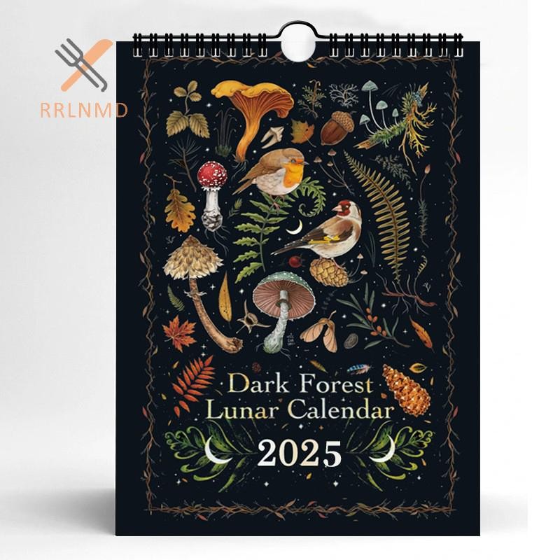 Rrlnmd Dark Forest Lunar Calendar 2025 Chứa 12 Minh Họa Ban Đầu Vẽ Thout Năm 12 Hàng Tháng Nhiều Màu Sắc Lịch Treo Tường Cho Văn Phòng Tại Nhà 12 X 8 Inch MỚI