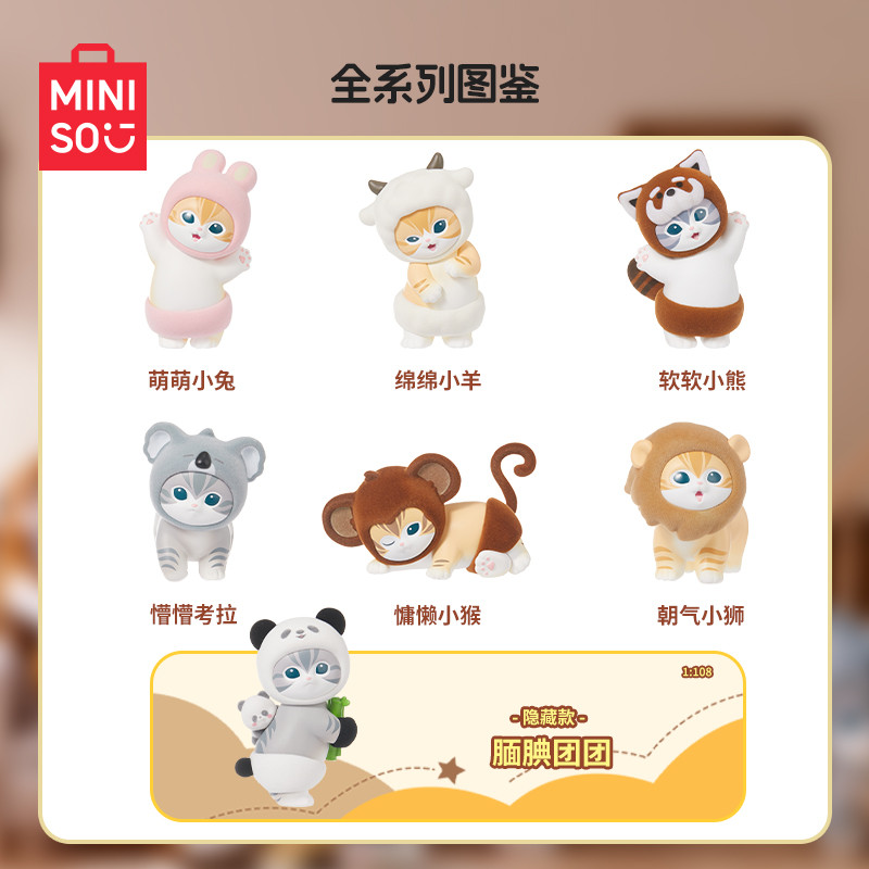Hộp mù dự tiệc lông tơ dòng MINISO Mofusand 6-9cm
