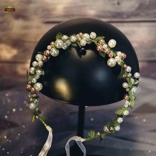 Băng Đô Quấn Tóc Nữ Cô Dâu Mũ Đội Đầu Chụp Ảnh Kỳ Nghỉ Bền Đẹp Với Ngọc Trai