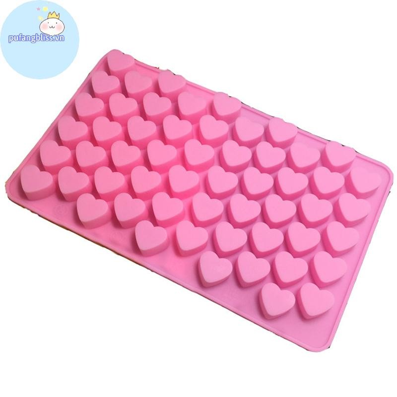 Pufangbliss Khuôn Trái Tim Khay Silicon DIY Chocolate Fondant Khuôn 3D Bánh Ngọt VN