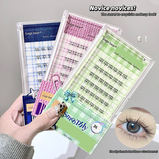 GEGE BEAR Lông Mi Giả Dưới Không Keo 36 Cái - Uốn Tự Nhiên Phóng To Mắt Lâu Dài Chống Thấm Nước Nối Mi Có Thể Tái Sử Dụng GX3016