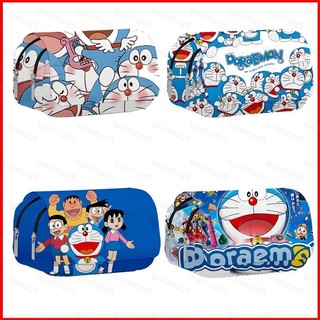 GC9 Doremon Hoạt Hình Dễ Thương Anime Hai Lớp Hộp Đựng Bút Chì Học Sinh Lưu Trữ In Dung Tích Lớn Túi Văn Phòng Phẩm