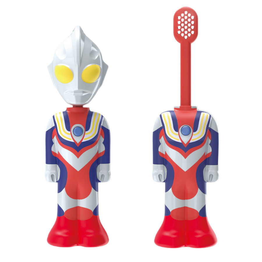 Bàn chải đánh răng co giãn hoạt hình Ultraman - Lông mềm cho trẻ em