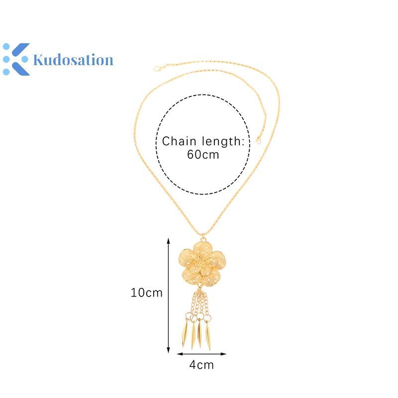 Kudosation Truyền Thống Sarong Màu Vàng Thắt Lưng Trang Sức Vintage Khóa Thắt Lưng Vòng Cổ Cho Người Phụ Nữ Trang Trí