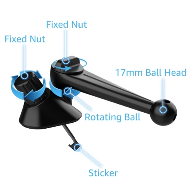 Bộ chuyển đổi khớp SELA 17mm Đế dính Giá đỡ điện thoại cho bảng điều khiển ô tô Bàn văn phòng