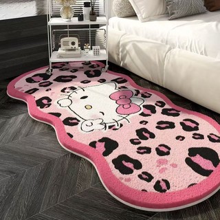 HelloKitty dễ thương Phòng ngủ Phòng ngủ Đầu giường Thảm chống bụi bẩn Phòng ngủ Phòng khách Sofa Thảm trải sàn chống trượt Tấm lót sàn HelloKitty giường phòng ngủ efsffqq3.my20250716