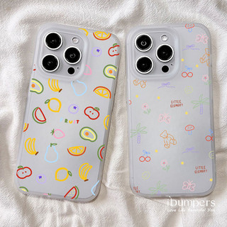ibumpers Ốp Điện Thoại iPhone Họa Tiết Trái Cây Dễ Thương Ốp Lưng Trong Suốt Nhám Mờ Chống Bẩn Cho IPhone 16 15 14 12 13 11 Pro Max IP 7 8 Plus X XS XR