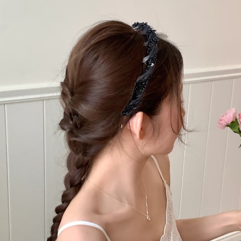 [GuuDuu] Băng đô nhung phong cách Hàn Quốc - có răng - Vòng buộc tóc chống trượt mượt mà - Băng đô rửa mặt cho nữ - Băng đô trán cao - Phụ kiện tóc sang trọng
