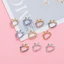 10pcs / lô Hợp Kim Kẽm Đính Kim Cương Dễ Thương Vui Vẻ Hello Kitty Đầu Mặt Dây Chuyền Khung Ảnh Trang Trí Vòng Tay Bông Tai Mặt Dây Chuyền Tự Làm Phụ Kiện Trang Sức