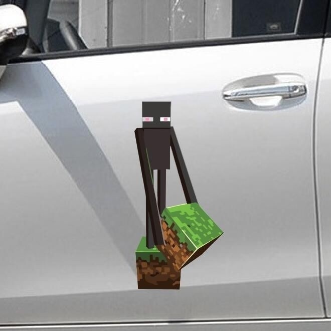 Chống Thấm Nước Trầy Xước Chặn Ba Chiều Cảm Giác Xe Thân Xe Ô Tô Minecraft Dán Xe Ô Tô 3D Miếng Dán Trang Trí Dán Dán