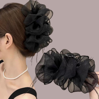 Kẹp tóc lớn chống trơn trượt cho phụ nữ với ống nước lớn, tạo kiểu tóc dày xoăn và trang trí