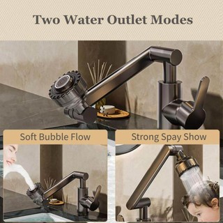 Vòi Lavabo Nóng Lạnh Inox 304 Đa Chiều Cao Cấp – Sang Trọng & Tiện Dụng