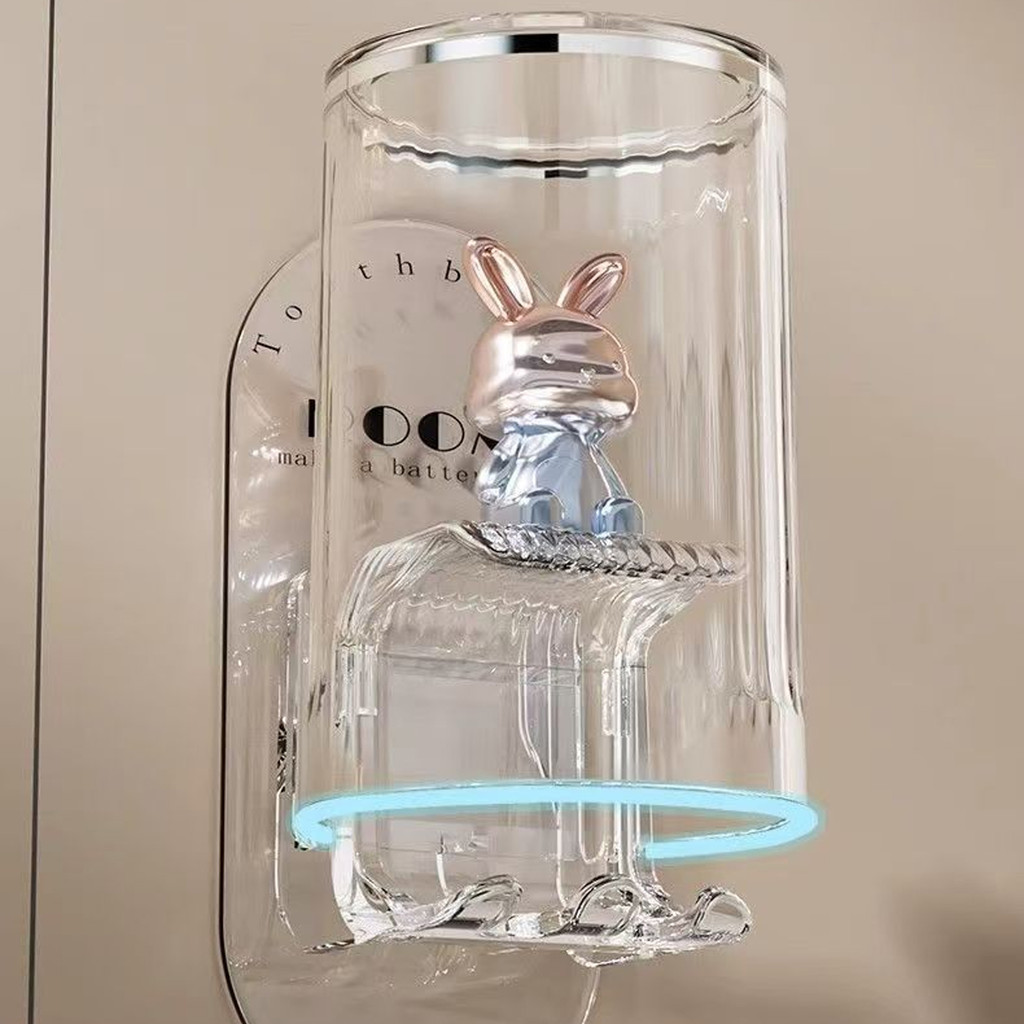 [H & L] Giá đỡ bàn chải đánh răng ABS + PS bền bỉ Phong cách hoạt hình, Đế chống trượt & Bề mặt dễ làm sạch, Dụng cụ sắp xếp phòng tắm nhỏ gọn để sử dụng tại nhà