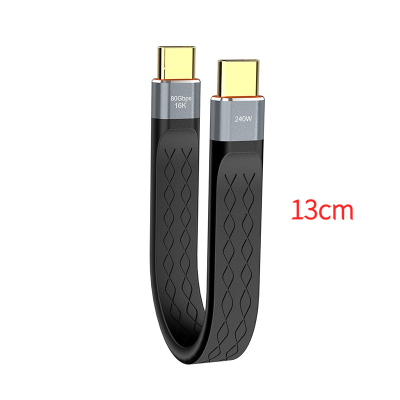 JMT Type C 240W Sạc nhanh Cáp dữ liệu 16K 60Hz tương thích HDMI 80Gbps cho máy tính SSD Cáp truyền điện thoại di động