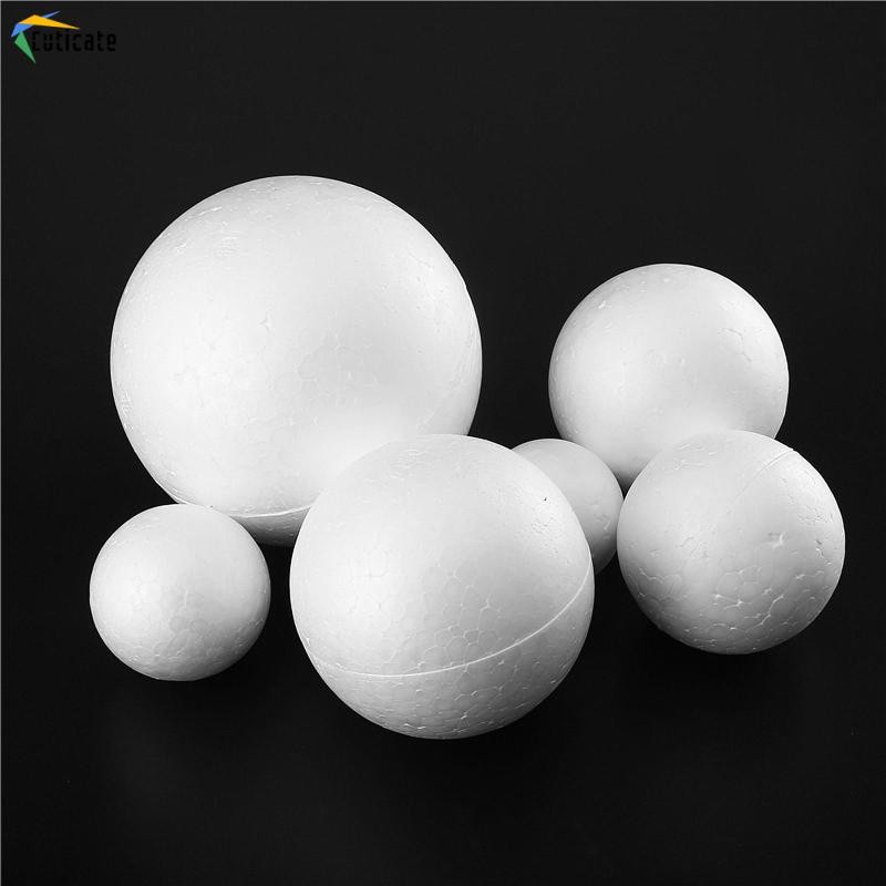 48 Chiếc Bóng Xốp Trắng Polystyrene Bóng Trẻ Em Thủ Công 6 Kích Cỡ Tròn Cho