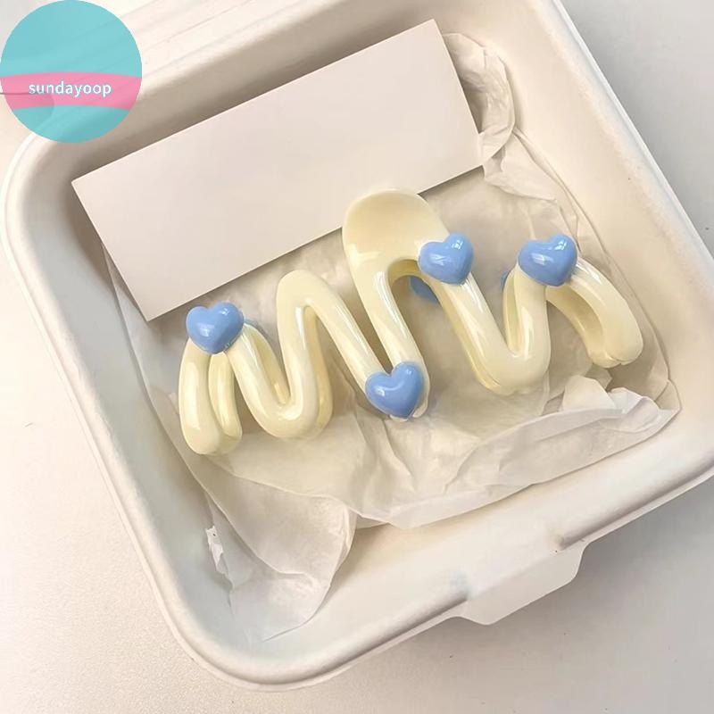 Sund Dễ Thương Đơn Giản Trái Tim Sóng Ngọt Ngào Đa Năng Lớn Dành Cho Nữ Cô Gái Thời Trang Kẹp Tóc Phụ Kiện Quà Tặng VN
