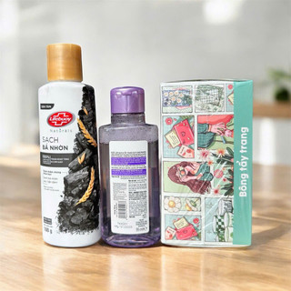 Combo 3 món cho nữ : 1 tẩy trang 95ml tím + 1 Bông tẩy trang 40 miếng + 1 Sữa tắm 100g (Hàng khuyến mãi)