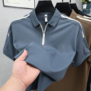 Áo sơ mi polo ve áo ngắn tay phiên bản Hàn Quốc dành cho nam
