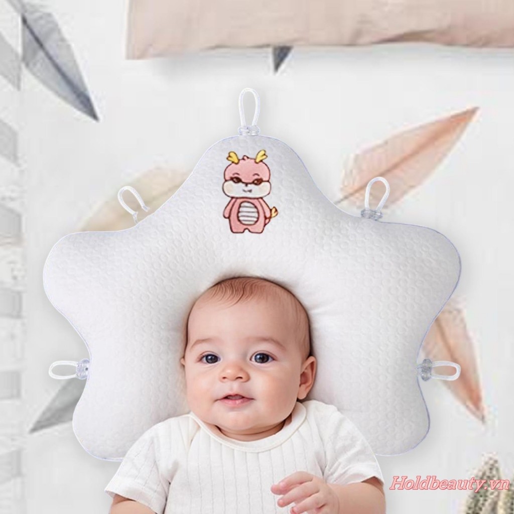 Gối định hình cho bé Hỗ trợ đầu phẳng Máy gối hình ngôi sao dễ thương có thể giặt được