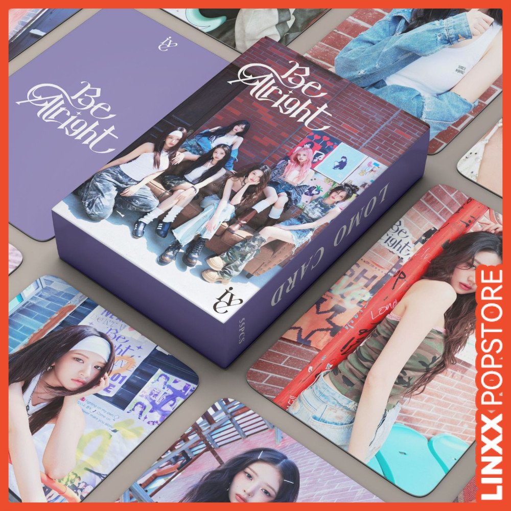 LINXX 55 Chiếc IVE BE ALIGHT Album Mới 3 Inch Holographic Lomo Cards Hình Ảnh HD Bộ Sưu Tập Quạt Thẻ Hàng Hóa Quà Tặng Kpop Idol Trading Photocard Bộ Dành Cho Người Hâm Mộ