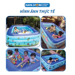 Bể Bơi Phao Vuông 3 Tầng Cao Cấp NAPA, Hồ Bơi Gia Đình Kích Thước Lớn 3m Hàng Dày Dặn Loại 1 Bền Đẹp — ảnh 4