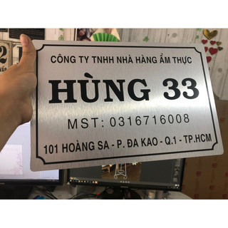 Bảng Công Ty Alu, bảng hộ kinh doanh, biển số nhà, bảng Cty TNHH, công ty cổ phần in theo yêu cầu giá tốt